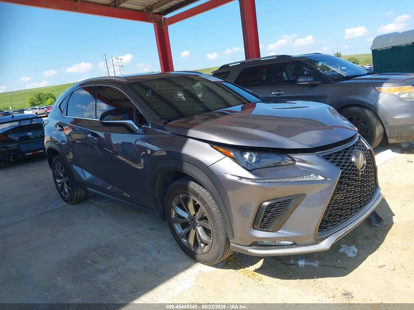 2020 Lexus Nx VIN JTJJARBZ4L5011055 IAAI salvage auction — LEFT FRONT, Salvage Title, sold $6,200 on 2026-07-28 (photo 1)