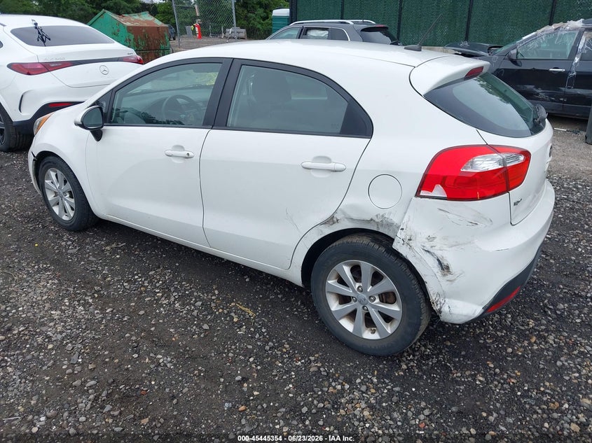 2013 Kia Rio VIN KNADN5A39D6176716 IAAI salvage auction — FRONT & REAR, Mv-907A (New York), sold $650 on 2026-07-07 (photo 3)