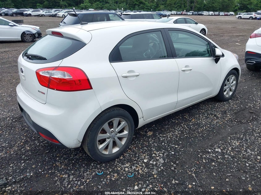 2013 Kia Rio VIN KNADN5A39D6176716 IAAI salvage auction — FRONT & REAR, Mv-907A (New York), sold $650 on 2026-07-07 (photo 4)