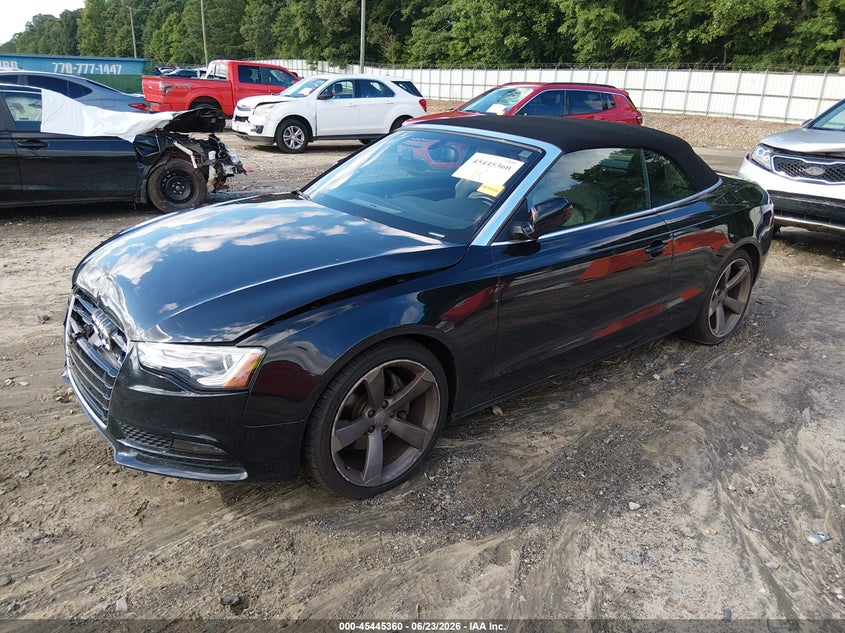 2014 Audi A5 VIN WAULFAFH2EN001916 IAAI salvage auction — FRONT END, Salvage (Georgia), sold $1,600 on 2026-07-23 (photo 2)