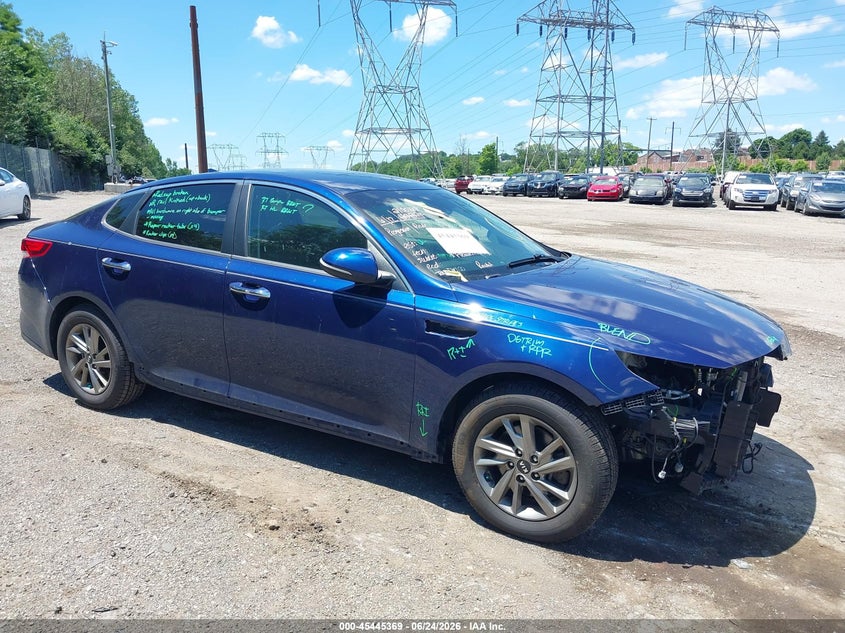 2019 Kia Optima VIN 5XXGT4L3XKG312878 IAAI salvage auction — FRONT END, Salvage (Pennsylvania), sold $1,350 on 2026-07-10 (photo 1)
