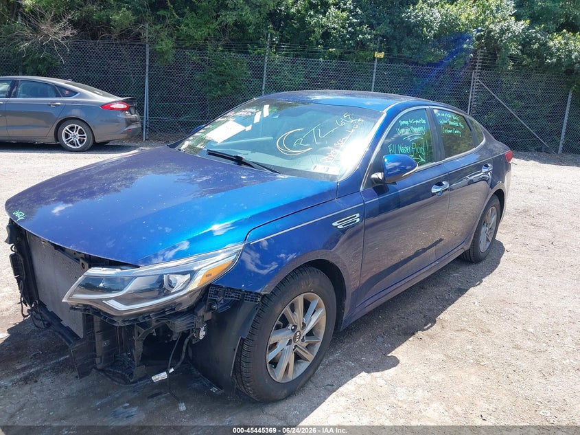 2019 Kia Optima VIN 5XXGT4L3XKG312878 IAAI salvage auction — FRONT END, Salvage (Pennsylvania), sold $1,350 on 2026-07-10 (photo 2)