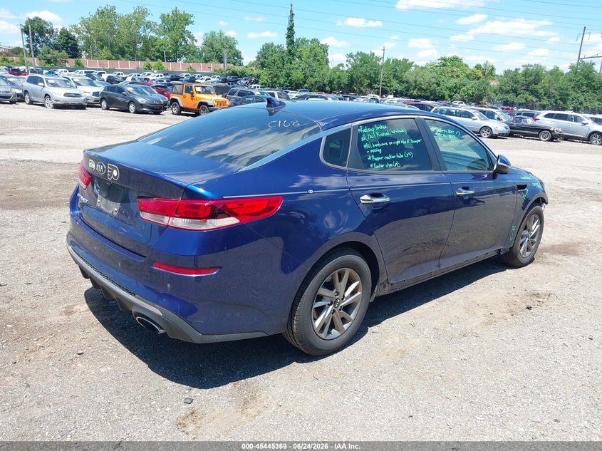 2019 Kia Optima VIN 5XXGT4L3XKG312878 IAAI salvage auction — FRONT END, Salvage (Pennsylvania), sold $1,350 on 2026-07-10 (photo 4)