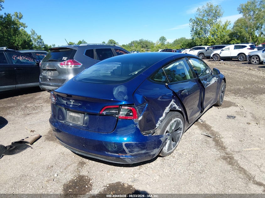 2023 Tesla Model 3 VIN 5YJ3E1EA0PF504047 IAAI salvage auction — RIGHT REAR, Salvage (Ohio), sold $6,975 on 2026-07-16 (photo 4)