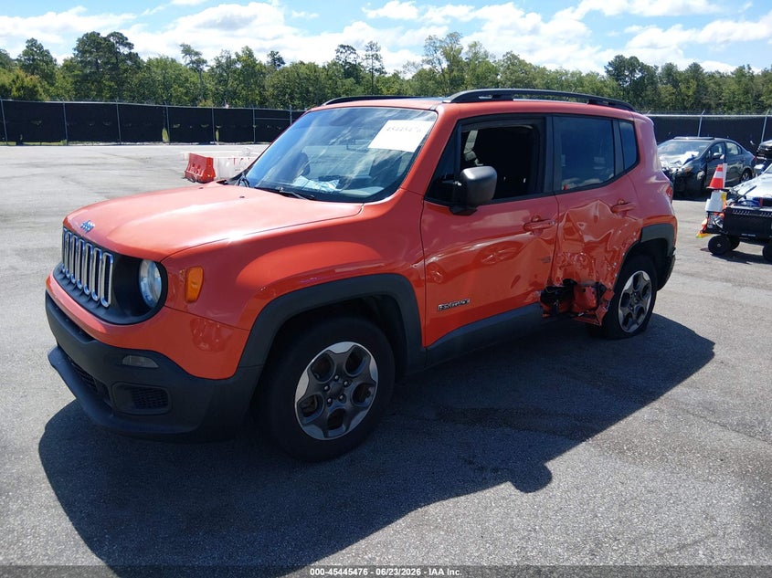 2016 Jeep Renegade VIN ZACCJAAT2GPD42708 IAAI salvage auction — SIDE, Salvage (South Carolina), sold $1,150 on 2026-07-19 (photo 2)