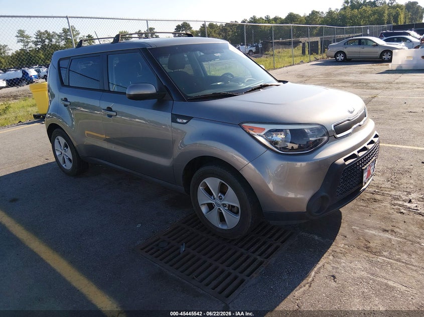 2014 Kia Soul VIN KNDJN2A28E7052654 IAAI salvage auction — NORMAL WEAR, Clear (South Carolina), sold $375 on 2026-07-22 (photo 1)