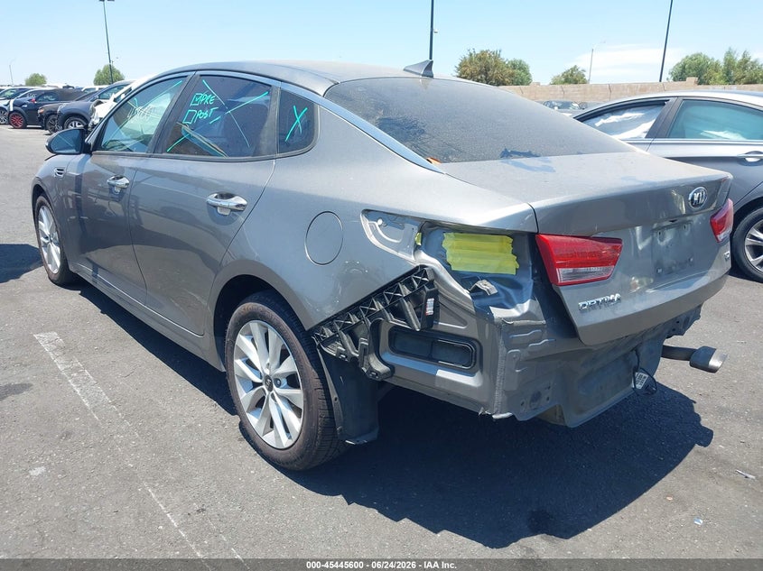 2016 Kia Optima VIN 5XXGU4L38GG018187 IAAI salvage auction — REAR END, Salvage Title, sold $2,250 on 2026-07-10 (photo 3)