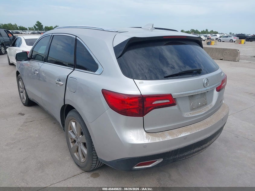 2014 Acura Mdx VIN 5FRYD4H82EB033159 IAAI salvage auction — WATER/FLOOD, Salvage (Texas), sold $1,300 on 2026-07-31 (photo 3)