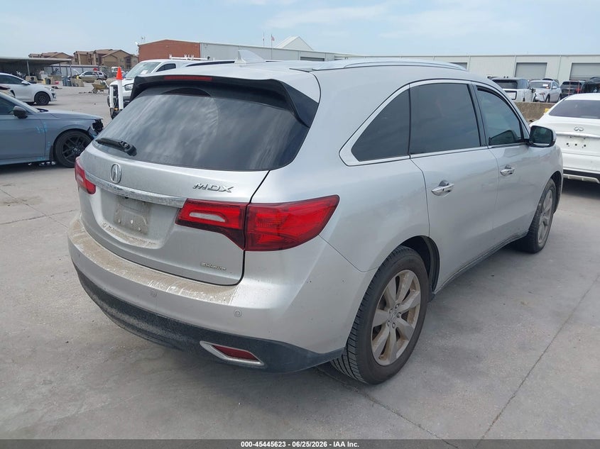2014 Acura Mdx VIN 5FRYD4H82EB033159 IAAI salvage auction — WATER/FLOOD, Salvage (Texas), sold $1,300 on 2026-07-31 (photo 4)