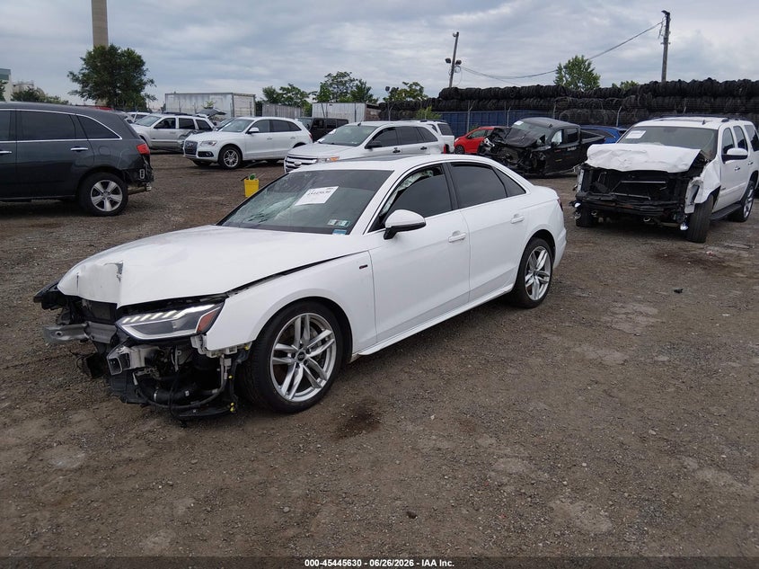2023 Audi A4 VIN WAUEAAF46PN011100 IAAI salvage auction — FRONT END, Salvage (Pennsylvania), sold $875 on 2026-07-24 (photo 2)