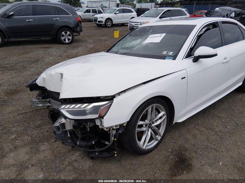 2023 Audi A4 VIN WAUEAAF46PN011100 IAAI salvage auction — FRONT END, Salvage (Pennsylvania), sold $875 on 2026-07-24 (photo 6)