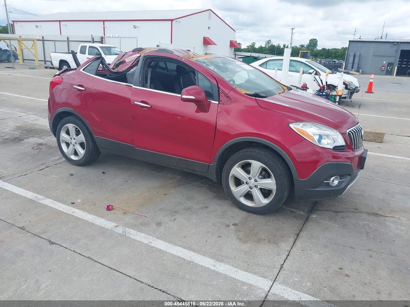 2015 Buick Encore VIN KL4CJFSB5FB268156 IAAI salvage auction — STORM DAMAGE, Salvage Title, sold $1,050 on 2026-07-31 (photo 1)