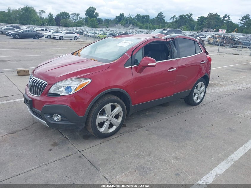 2015 Buick Encore VIN KL4CJFSB5FB268156 IAAI salvage auction — STORM DAMAGE, Salvage Title, sold $1,050 on 2026-07-31 (photo 2)