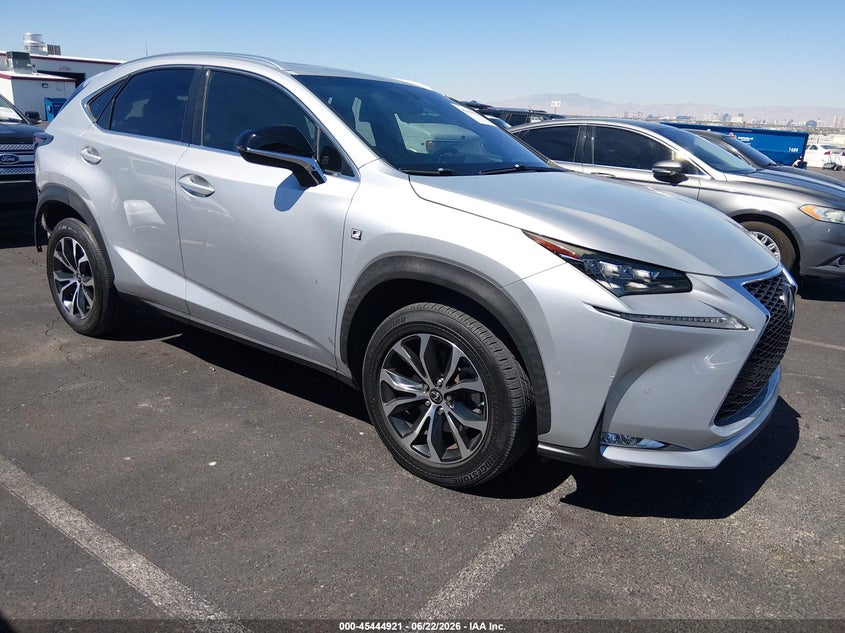 2015 Lexus Nx VIN JTJBARBZ9F2011904 IAAI salvage auction — REAR END, Salvage Title, sold $8,300 on 2026-07-24 (photo 1)