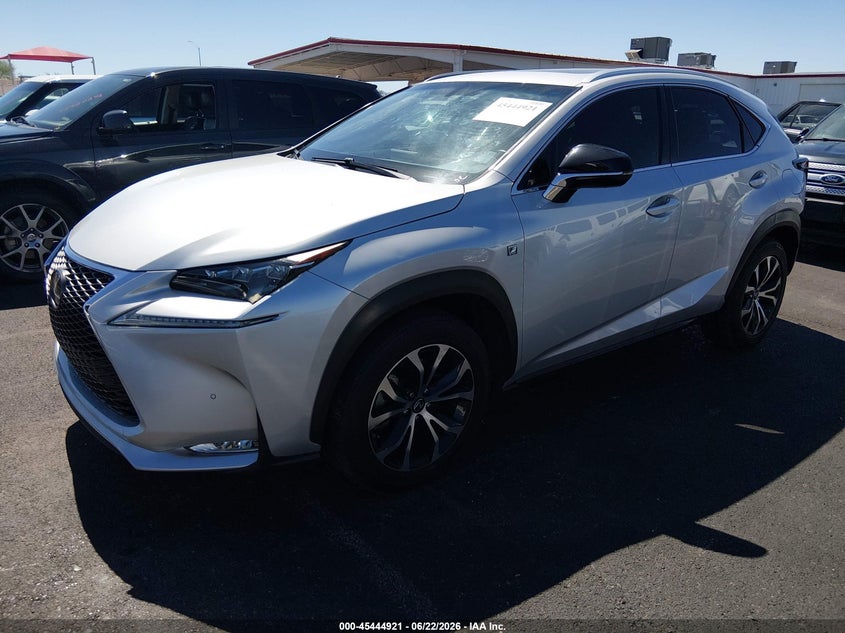 2015 Lexus Nx VIN JTJBARBZ9F2011904 IAAI salvage auction — REAR END, Salvage Title, sold $8,300 on 2026-07-24 (photo 2)
