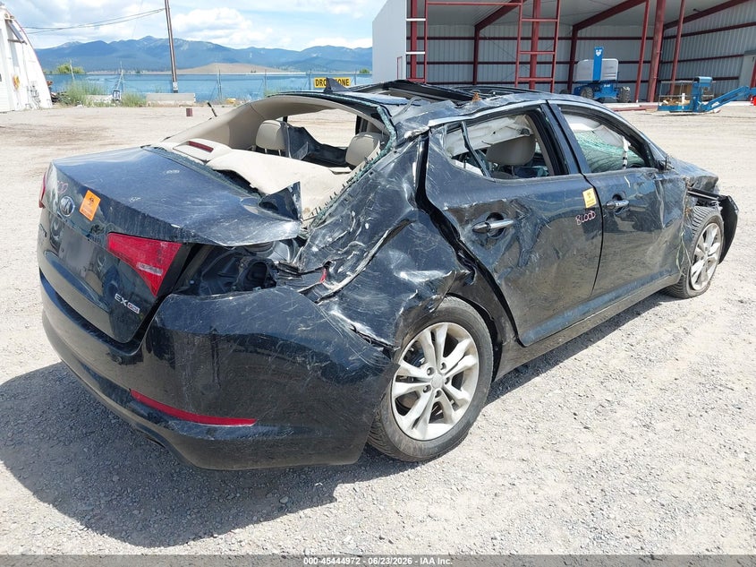 2013 Kia Optima VIN 5XXGN4A75DG206518 IAAI salvage auction — ROLLOVER, Salvage (Montana), sold $200 on 2026-07-29 (photo 4)