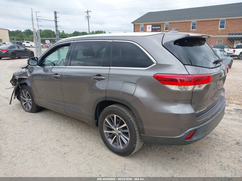 2018 Toyota Highlander VIN 5TDKZRFH7JS544235 IAAI salvage auction — FRONT END, Salvage Title, sold $6,100 on 2026-07-27 (photo 3)