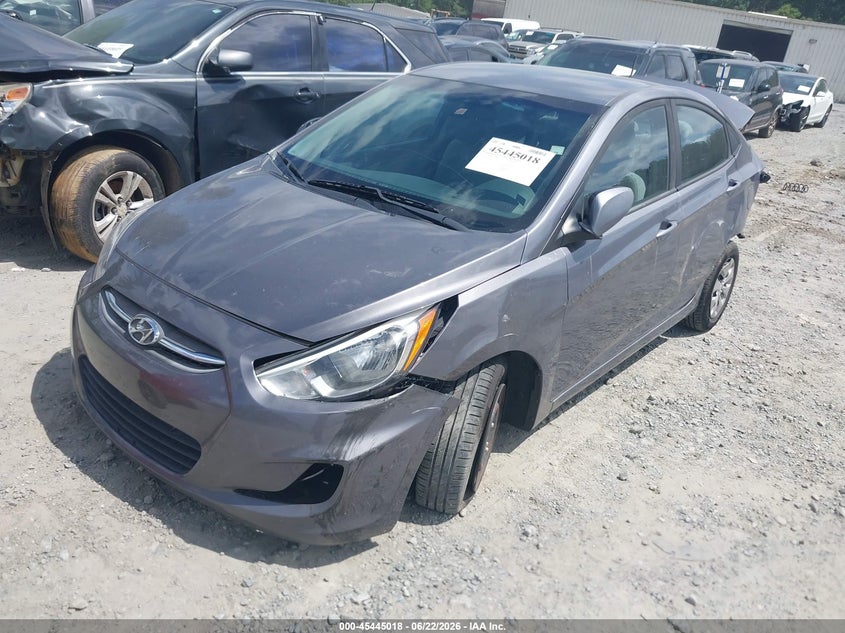2017 Hyundai Accent VIN KMHCT4AE8HU315120 IAAI salvage auction — FRONT & REAR, Salvage (Georgia), sold $375 on 2026-07-28 (photo 2)