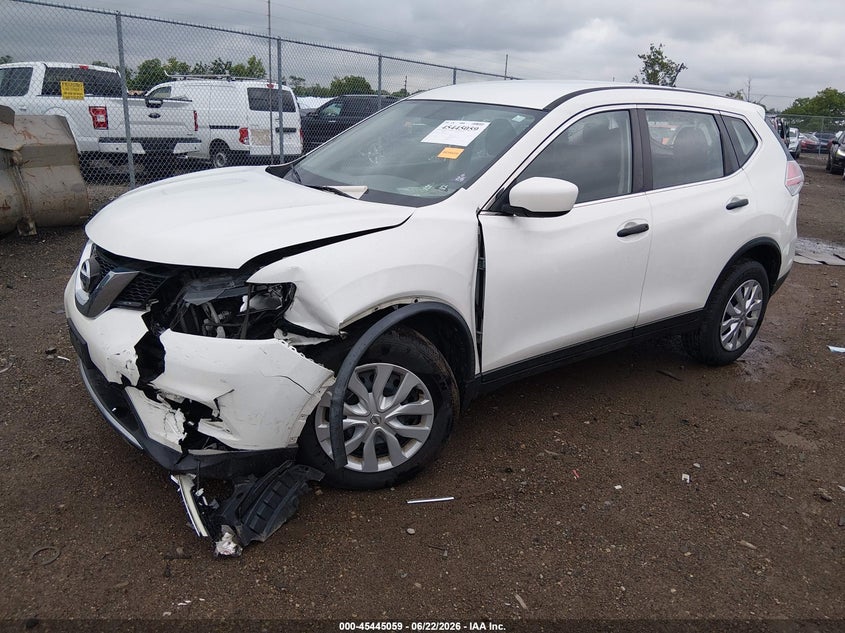 2016 Nissan Rogue VIN JN8AT2MV4GW153179 IAAI salvage auction — FRONT & REAR, Salvage (Ohio), sold $350 on 2026-07-16 (photo 2)