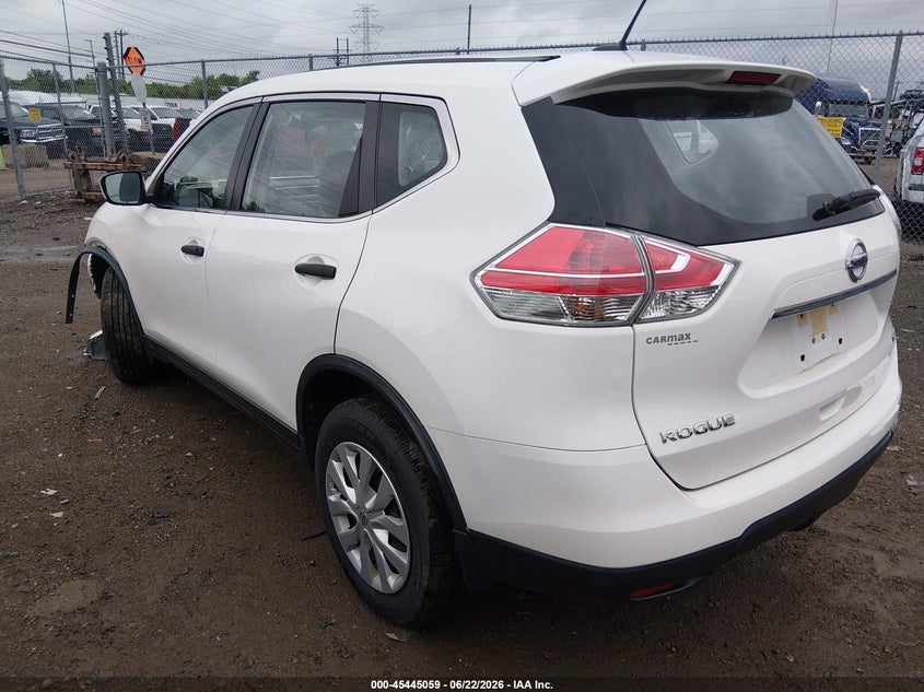 2016 Nissan Rogue VIN JN8AT2MV4GW153179 IAAI salvage auction — FRONT & REAR, Salvage (Ohio), sold $350 on 2026-07-16 (photo 3)