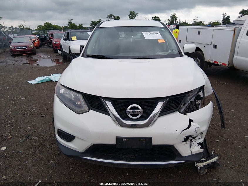 2016 Nissan Rogue VIN JN8AT2MV4GW153179 IAAI salvage auction — FRONT & REAR, Salvage (Ohio), sold $350 on 2026-07-16 (photo 6)