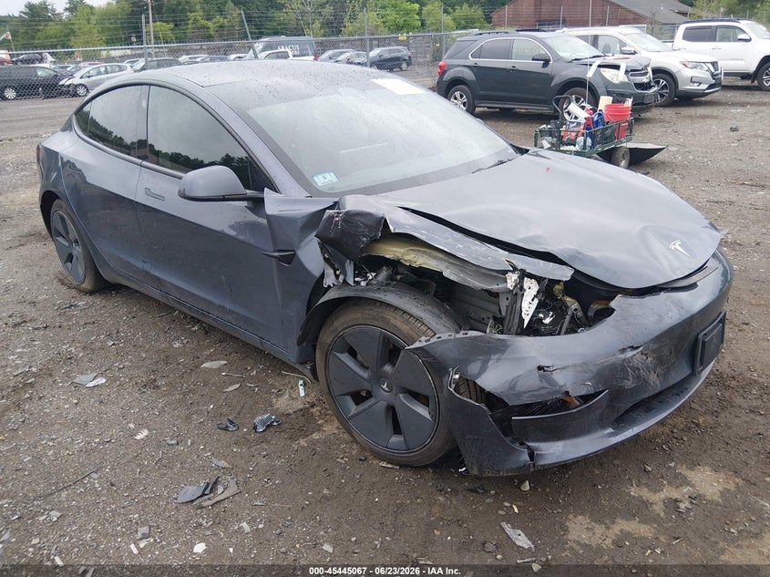 2023 Tesla Model 3 VIN 5YJ3E1EA3PF580829 IAAI salvage auction — FRONT END, Salvage Title, sold $7,900 on 2026-08-21 (photo 1)