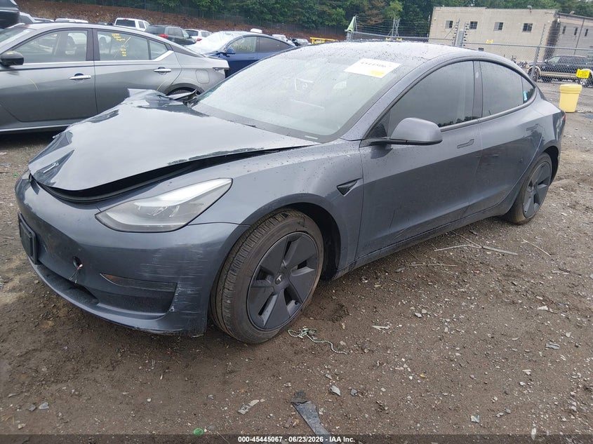 2023 Tesla Model 3 VIN 5YJ3E1EA3PF580829 IAAI salvage auction — FRONT END, Salvage Title, sold $7,900 on 2026-08-21 (photo 2)