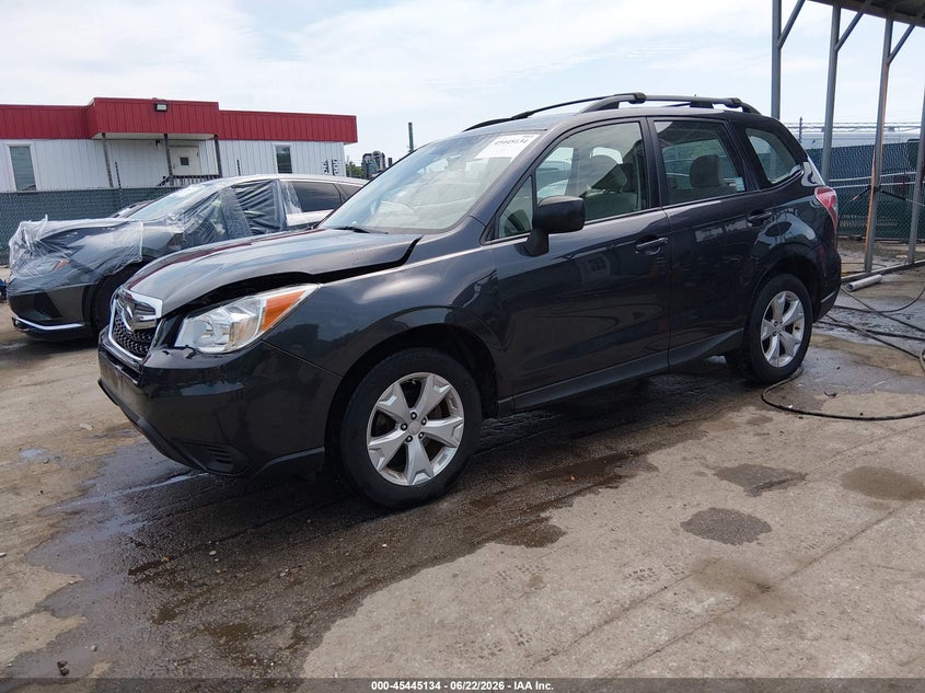 2015 Subaru Forester VIN JF2SJABC2FH826928 IAAI salvage auction — FRONT & REAR, Salvage - Greater Than 75% (Maryland), sold $750 on 2026-07-23 (photo 2)