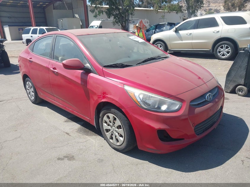 2016 Hyundai Accent VIN KMHCT4AE5GU051224 IAAI salvage auction — NORMAL WEAR, Clear - Dealer Only (California), sold $600 on 2026-07-07 (photo 1)