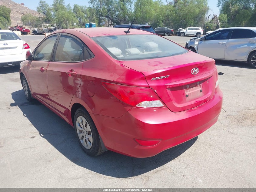 2016 Hyundai Accent VIN KMHCT4AE5GU051224 IAAI salvage auction — NORMAL WEAR, Clear - Dealer Only (California), sold $600 on 2026-07-07 (photo 3)