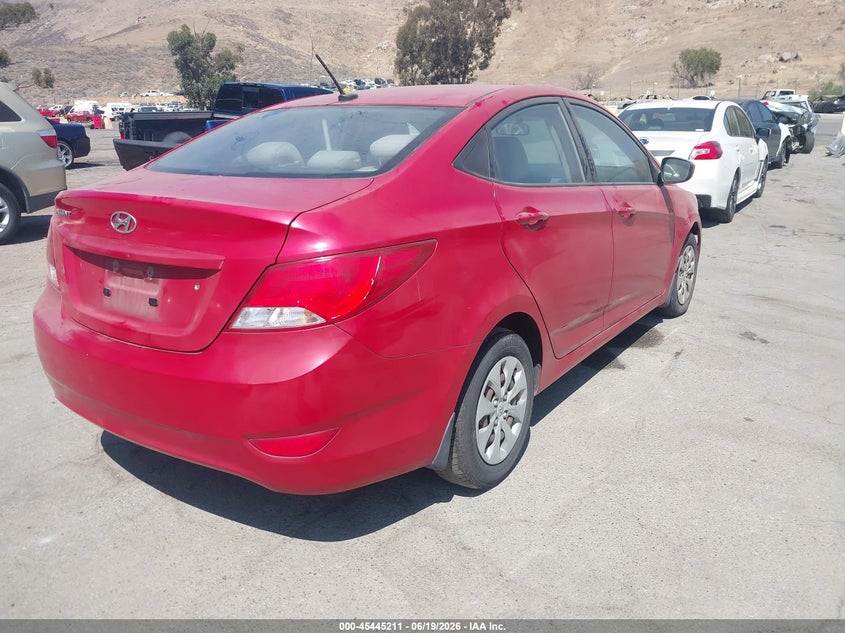2016 Hyundai Accent VIN KMHCT4AE5GU051224 IAAI salvage auction — NORMAL WEAR, Clear - Dealer Only (California), sold $600 on 2026-07-07 (photo 4)