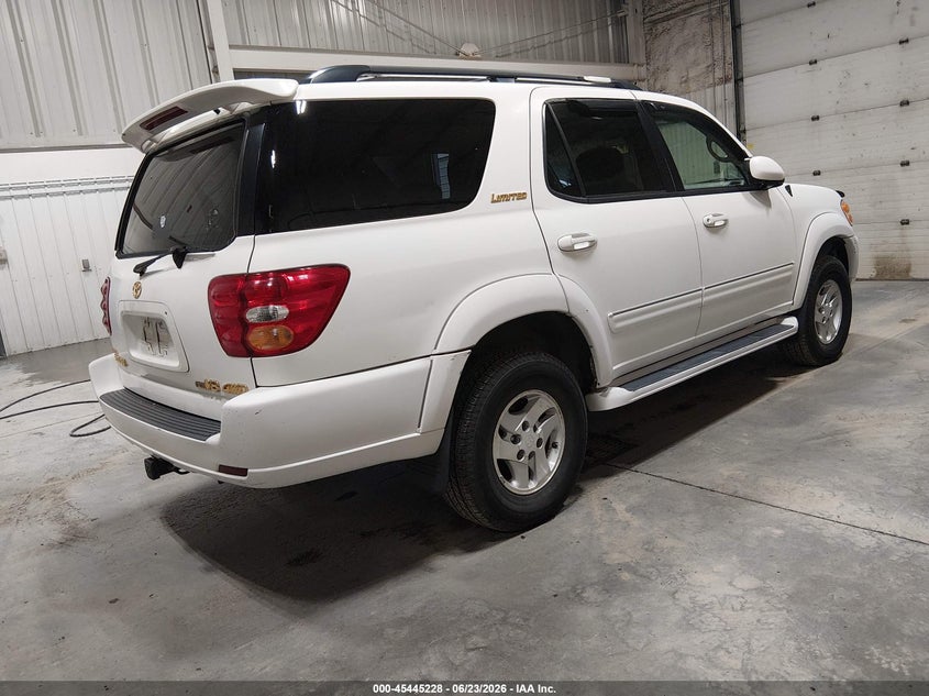 2001 Toyota Sequoia VIN 5TDBT48A61S047536 IAAI salvage auction — NORMAL WEAR, Original (Alaska), sold $2,650 on 2026-07-10 (photo 4)