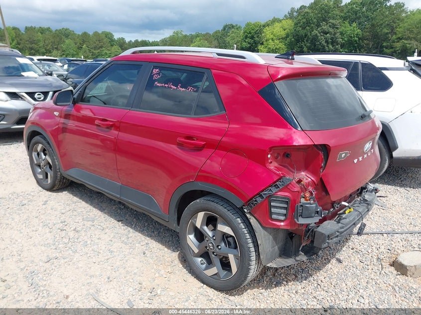 2021 Hyundai Venue VIN KMHRC8A39MU071388 IAAI salvage auction — REAR END, Salvage (North Carolina), sold $3,500 on 2026-07-10 (photo 3)