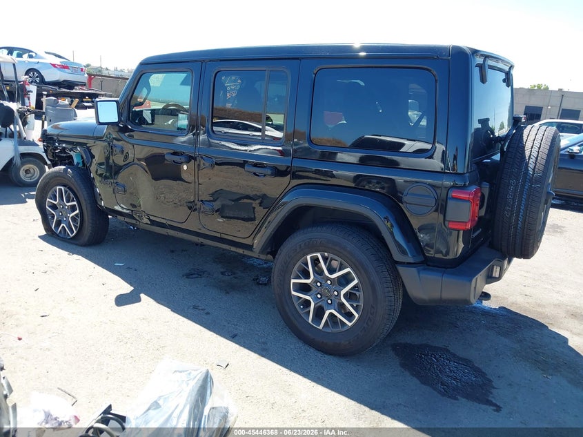 2025 Jeep Wrangler / VIN 1C4PJXEN3SW656721 IAAI salvage auction — LEFT FRONT, Salvage Title, sold $18,100 on 2026-07-29 (photo 3)
