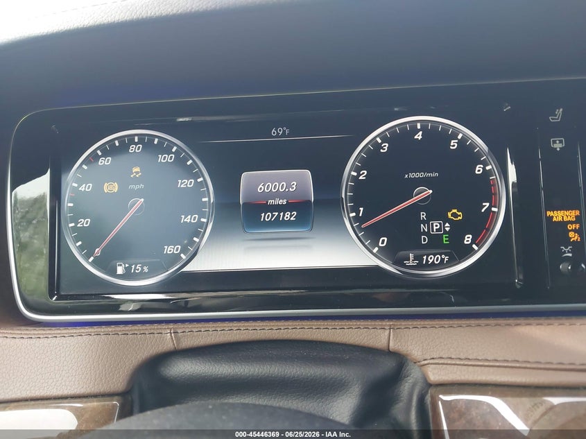 2015 Mercedes-benz S-klasse VIN WDDUG8FB0FA163082 IAAI salvage auction — FRONT END, Salvage Title, sold $6,600 on 2026-08-13 (photo 7)