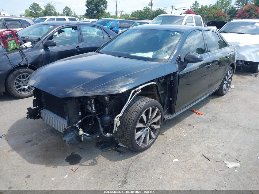 2024 Audi A4 VIN WAUBBAF48RN007620 IAAI salvage auction — FRONT END, Salvage (North Carolina), sold $11,600 on 2026-07-29 (photo 2)