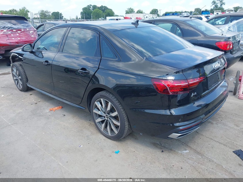 2024 Audi A4 VIN WAUBBAF48RN007620 IAAI salvage auction — FRONT END, Salvage (North Carolina), sold $11,600 on 2026-07-29 (photo 3)