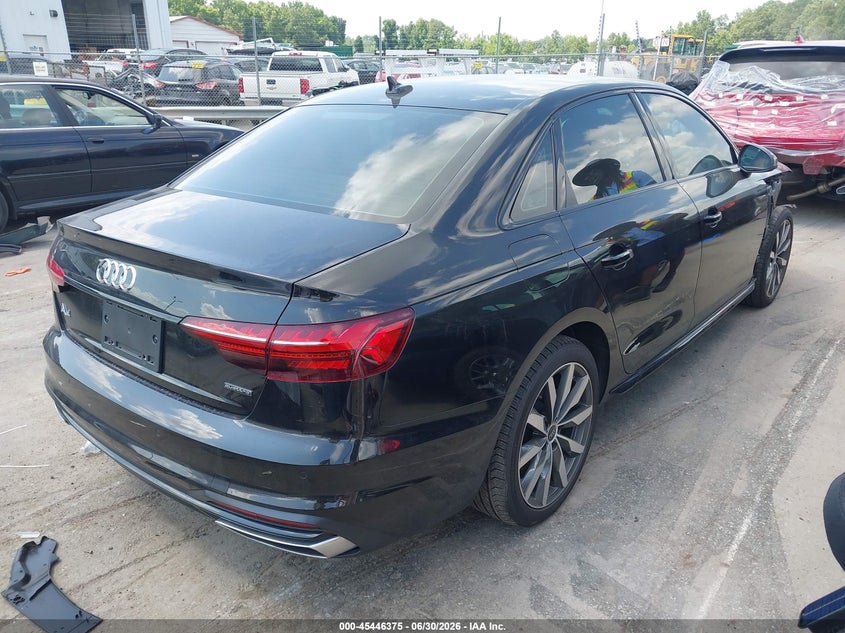 2024 Audi A4 VIN WAUBBAF48RN007620 IAAI salvage auction — FRONT END, Salvage (North Carolina), sold $11,600 on 2026-07-29 (photo 4)