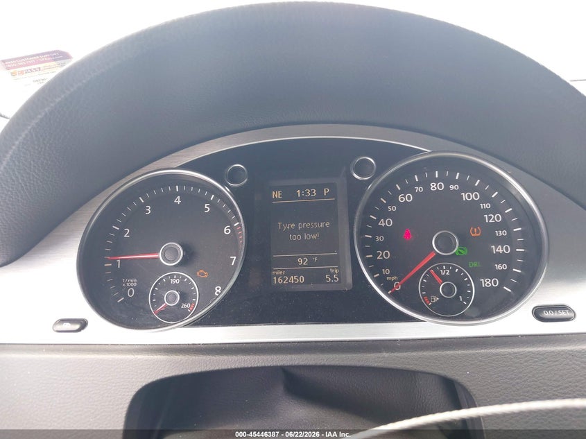 2009 Volkswagen Passat cc VIN WVWHL73C19E547786 IAAI salvage auction — REPOSSESSION, Clear (Florida), sold $325 on 2026-07-22 (photo 7)