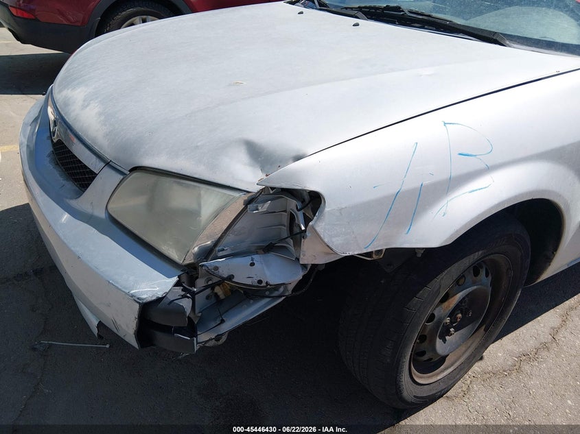 2000 Mazda Protege VIN JM1BJ2224Y0238977 IAAI salvage auction — FRONT END, Salvage (Utah), sold $275 on 2026-07-16 (photo 6)
