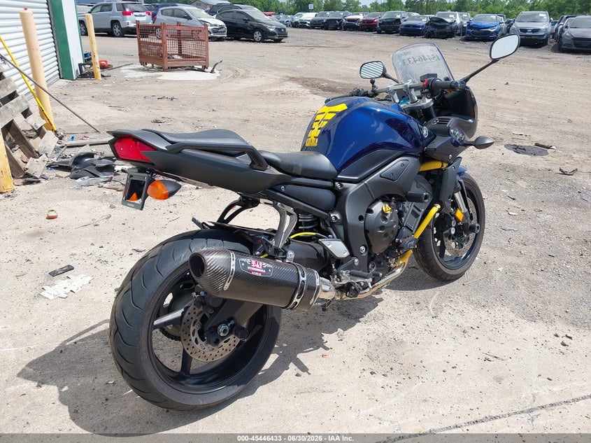 2013 Yamaha Fz1 VIN JYARN17E2DA008919 IAAI salvage auction — NORMAL WEAR, Original (Ohio), sold $2,700 on 2026-07-09 (photo 4)