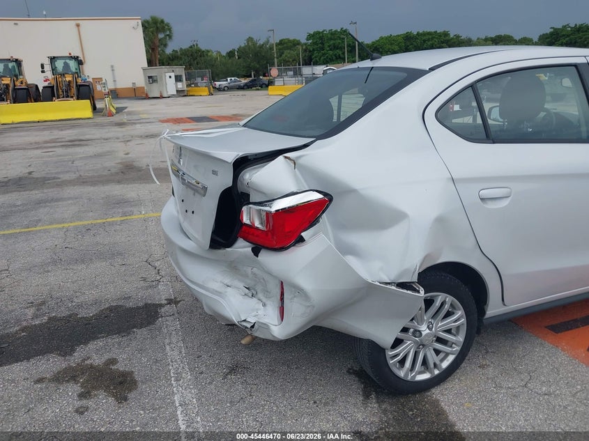 2024 Mitsubishi Mirage VIN ML32FVFJ9RHF19086 IAAI salvage auction — RIGHT REAR, Certificate Of Destruction (Florida), sold $2,500 on 2026-07-16 (photo 6)