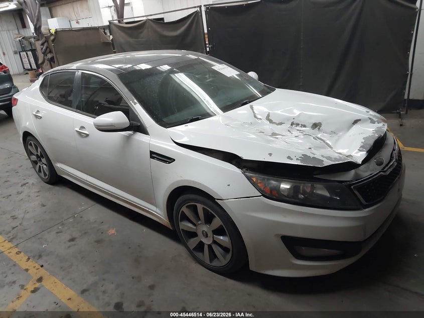 2013 Kia Optima VIN 5XXGR4A61DG241102 IAAI salvage auction — FRONT END, Salvage Title, sold $900 on 2026-07-11 (photo 1)
