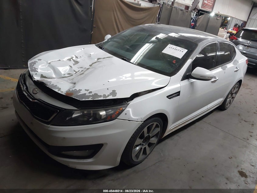 2013 Kia Optima VIN 5XXGR4A61DG241102 IAAI salvage auction — FRONT END, Salvage Title, sold $900 on 2026-07-11 (photo 2)