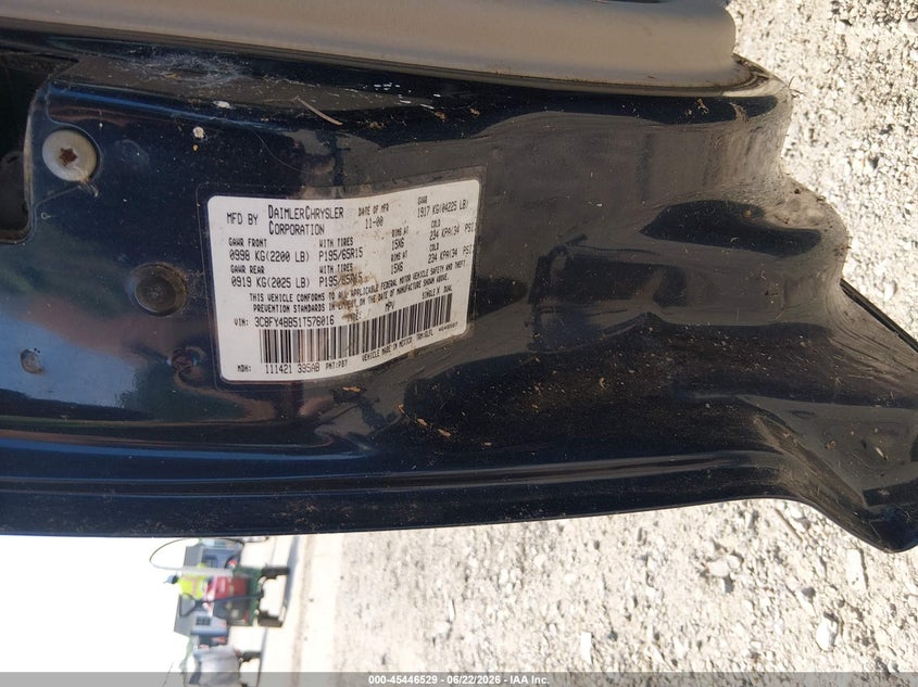 2001 Chrysler Pt cruiser VIN 3C8FY4BB51T576016 IAAI salvage auction — NORMAL WEAR, Clear (Maryland), sold $275 on 2026-07-09 (photo 9)