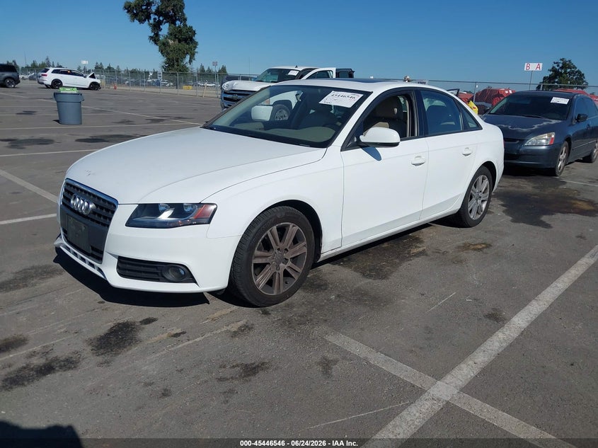 2011 Audi A4 VIN WAUAFAFLXBN047551 IAAI salvage auction — RIGHT FRONT, Salvage (California), sold $25 on 2026-07-28 (photo 2)