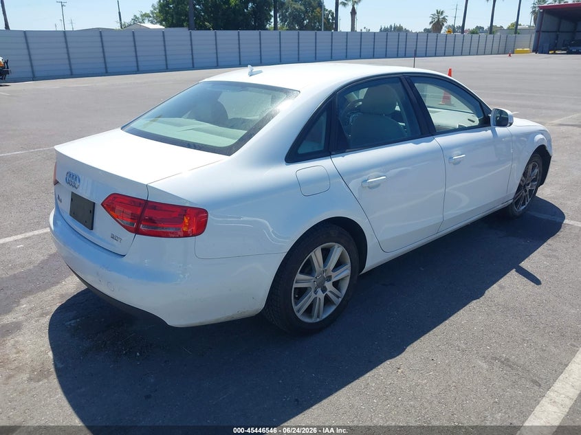 2011 Audi A4 VIN WAUAFAFLXBN047551 IAAI salvage auction — RIGHT FRONT, Salvage (California), sold $25 on 2026-07-28 (photo 4)