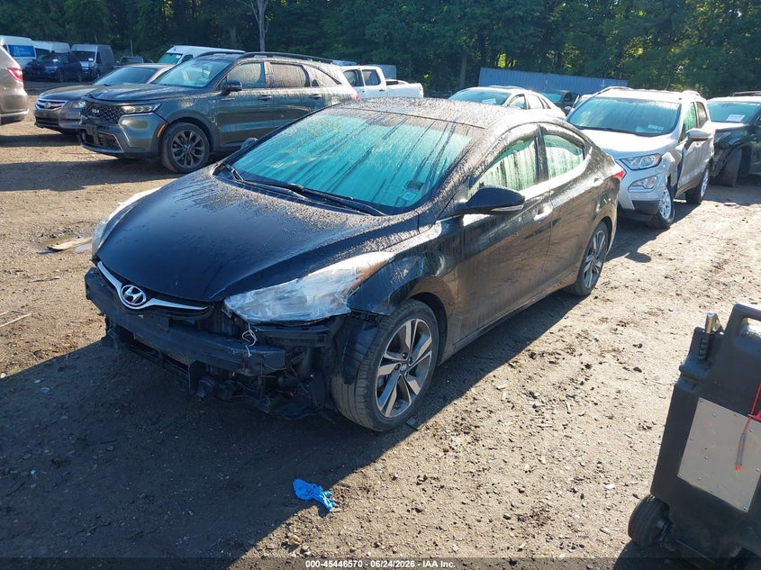 2014 Hyundai Elantra VIN KMHDH4AE0EU107458 IAAI salvage auction — FRONT END, Salvage Title, sold $25 on 2026-07-21 (photo 2)
