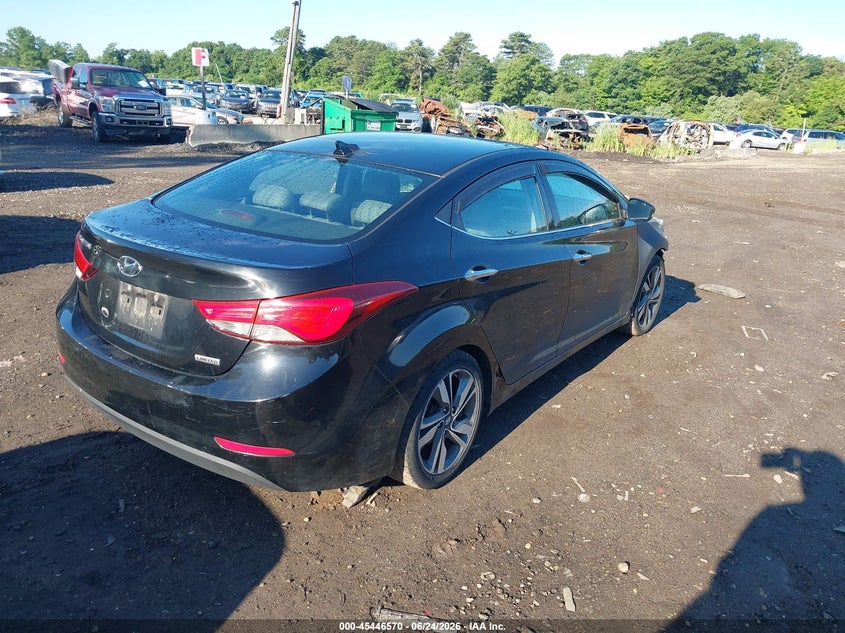 2014 Hyundai Elantra VIN KMHDH4AE0EU107458 IAAI salvage auction — FRONT END, Salvage Title, sold $25 on 2026-07-21 (photo 4)