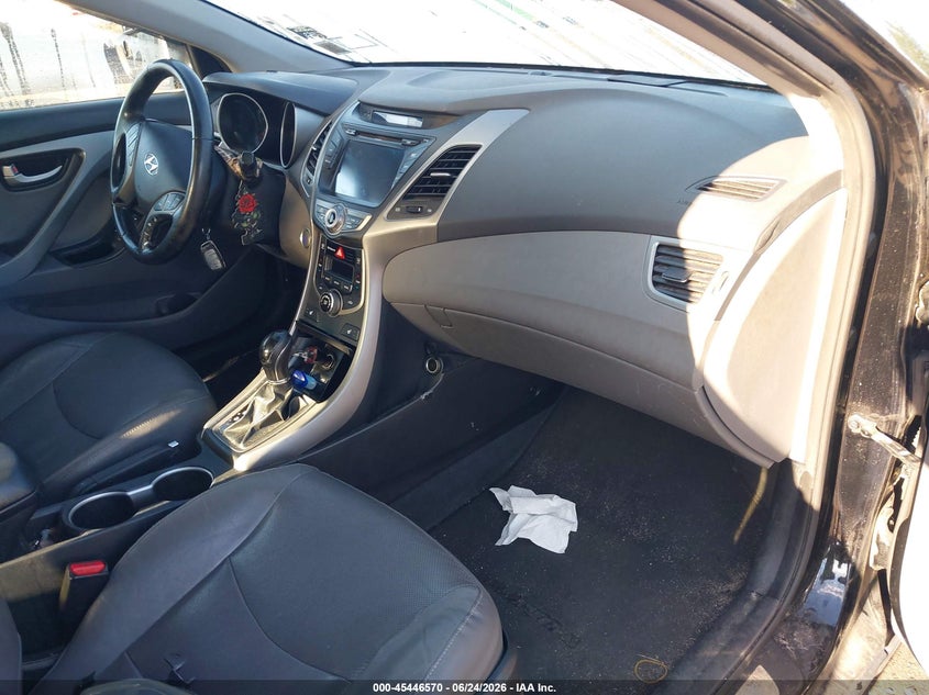 2014 Hyundai Elantra VIN KMHDH4AE0EU107458 IAAI salvage auction — FRONT END, Salvage Title, sold $25 on 2026-07-21 (photo 5)
